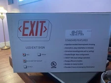 Lighting Exit Safety LED Sign 499-4715SIL Lot of 4 see description