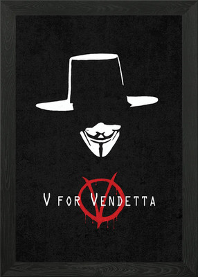 V For Vendetta Framed Wall Art Poster Canvas Print Picture