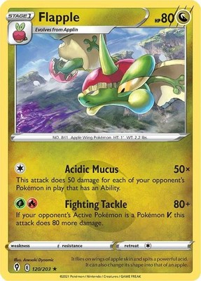 Flapple 120/203 Pokemon SWSH07: Evolving Skies NM EN Anesaki Dynamic