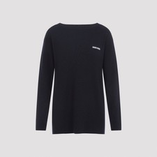 MIU MIU Blue Boat-Neck Sweater New  Authentic