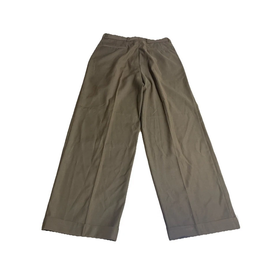 Pantalones de vestir para hombre Giorgio pantalones de trabajo marrón tostado talla 33x37L Foto 2 de 4