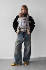 Artipoppe Zeitgeist Monogamy Cotton Baby Carrier Swans Blue Adjustable - Mint 