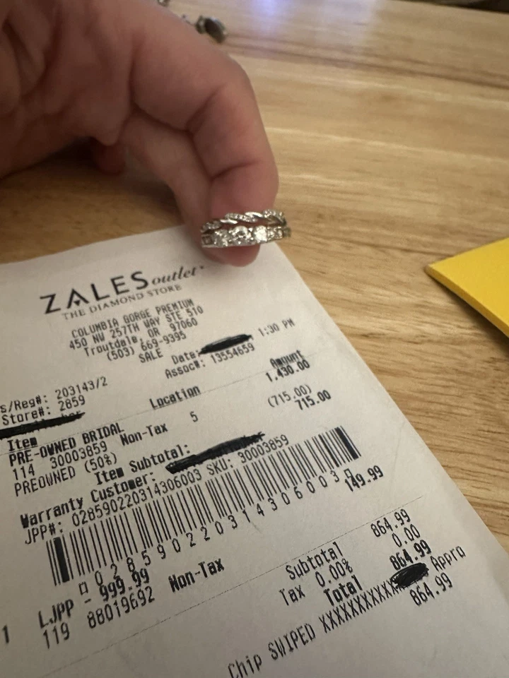 Juego de anillos de boda de diamantes talla 5 Zales - envío gratuito con seguro Foto 2 de 2