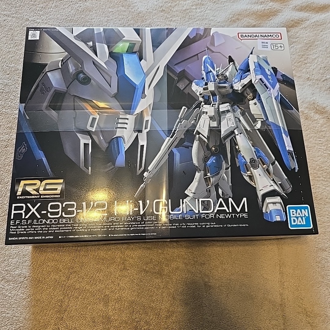 Купить Gunpla Real Grade RX-93-V2 Hi-V Gundam RG BANDAI Model Kit ...