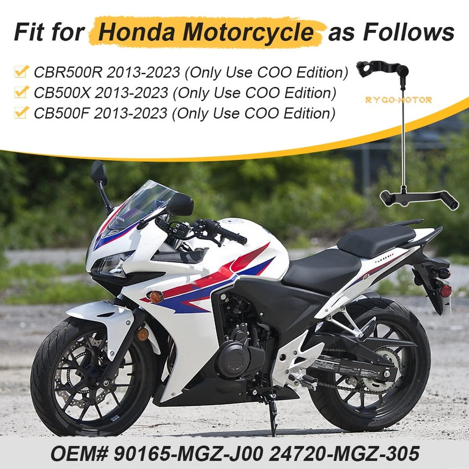 Pedal de palanca de cambios con conjunto de varilla de cambio para Honda CBR500R 2013-2023 Foto 3 de 4