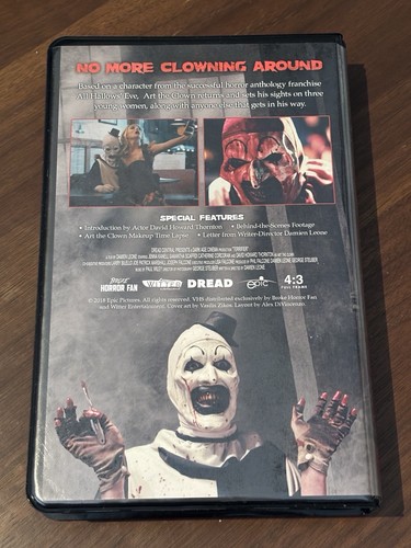 Terrifier Bloody Variant VHS Limited To 50 (OOP) - SUPER RARE - Picture 3 of 6