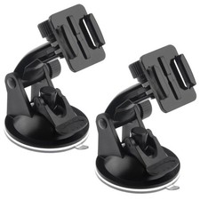 ThtRht 2 Pack Suction Cup Car Mount Action Camera Holder with Quick Black