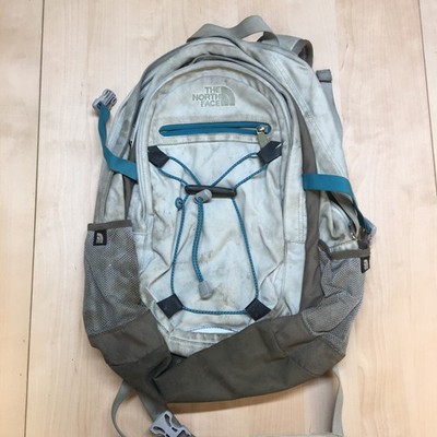 North Face Isabella Backpack Original Womens OS White/Teal Fair AS IS Hiking