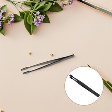 4 Pcs Stamp Tongs Industrial Tweezers Flat Tip Handling