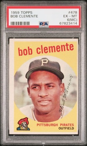 1959 Topps #478 Roberto Clemente PSA 6 MC EX-MT