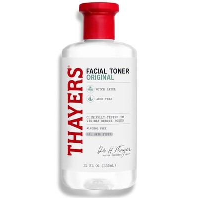 Thayers Facial Toner Witch Hazel, Alcohol-Free, Original, 12 Fluid Ounces