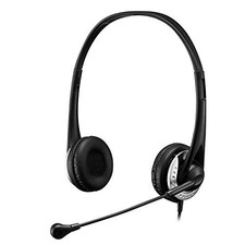 Adesso USB Stereo Headset with Adjustable Microphone- Noise Cancelling- Mono -