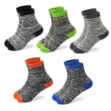 Boys Warm Socks, Kids Winter Crew Socks for Toddler 7-10 Years Multicolor 5pk