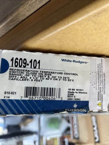EMERSON 1609-101 Remote-Bulb Control,5 1/4in Bulb Length 1RC43
