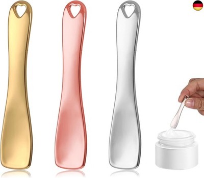 3 Stück Metall Spatel Kosmetik, Beauty Scoop Hautpflege Kosmetik Löffel G