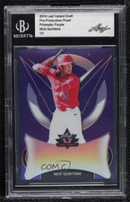 2019 Leaf Valiant Pre-Production Proof Purple Prismatic 1/1 Nick Quintana 0eq6
