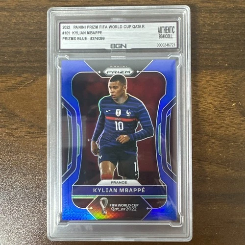 2022 Panini FIFA World Cup Prizm Kylian Mbappe #101 Blue /299