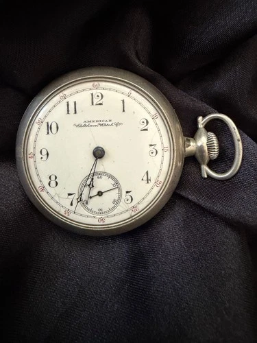 Antique Waltham Pocket Watch P.S. Bartlett Nickel Case For Repair