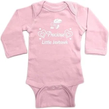 Two Feet Ahead Newborn Bodysuit Creeper Pink L/S  Kansas Jayhawks 12 Months