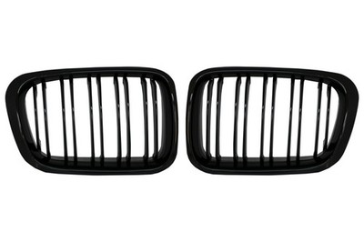 Mittelgitter für BMW 3er E46 Non Facelift 98-09.01 Doppelstreifen M Look Schwar