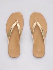 Reef Women's Cushion Court Flip Flops Iridescent Gold Sandals Size 9