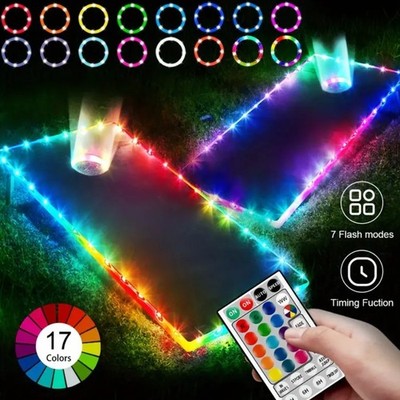 2set Multi Color LED Cornhole Board Lights   Full Size Night Play Game Holiday