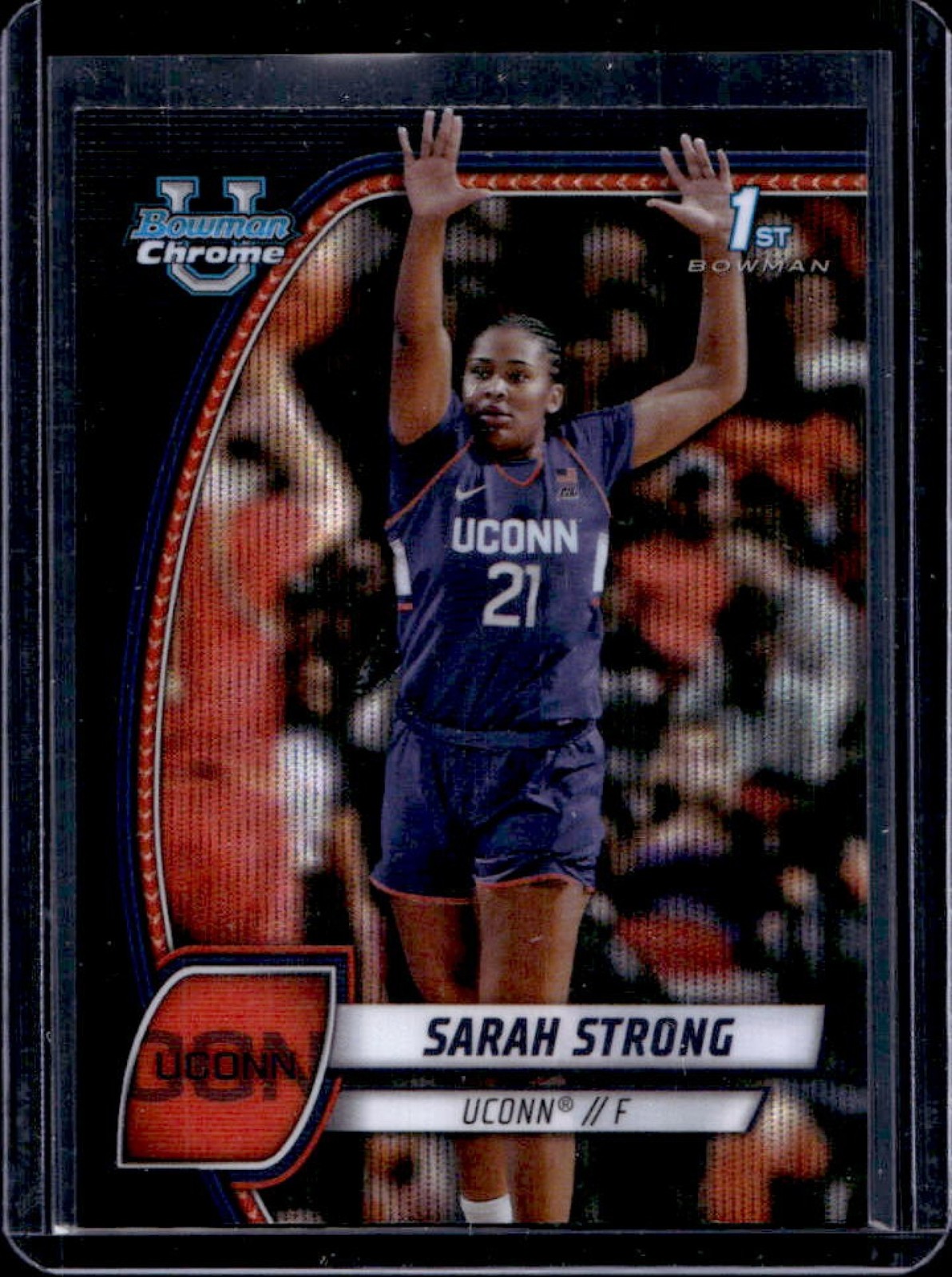 2024-25 Bowman U Chrome Sarah Strong Black Wave Refractor #62