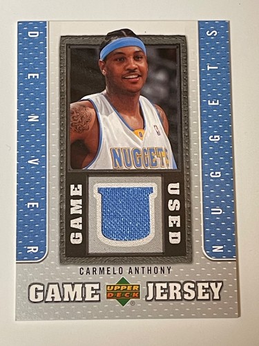 2007-08 Upper Deck Carmelo Anthony Game Used Jersey Card #GJ-CA Denver Nuggets