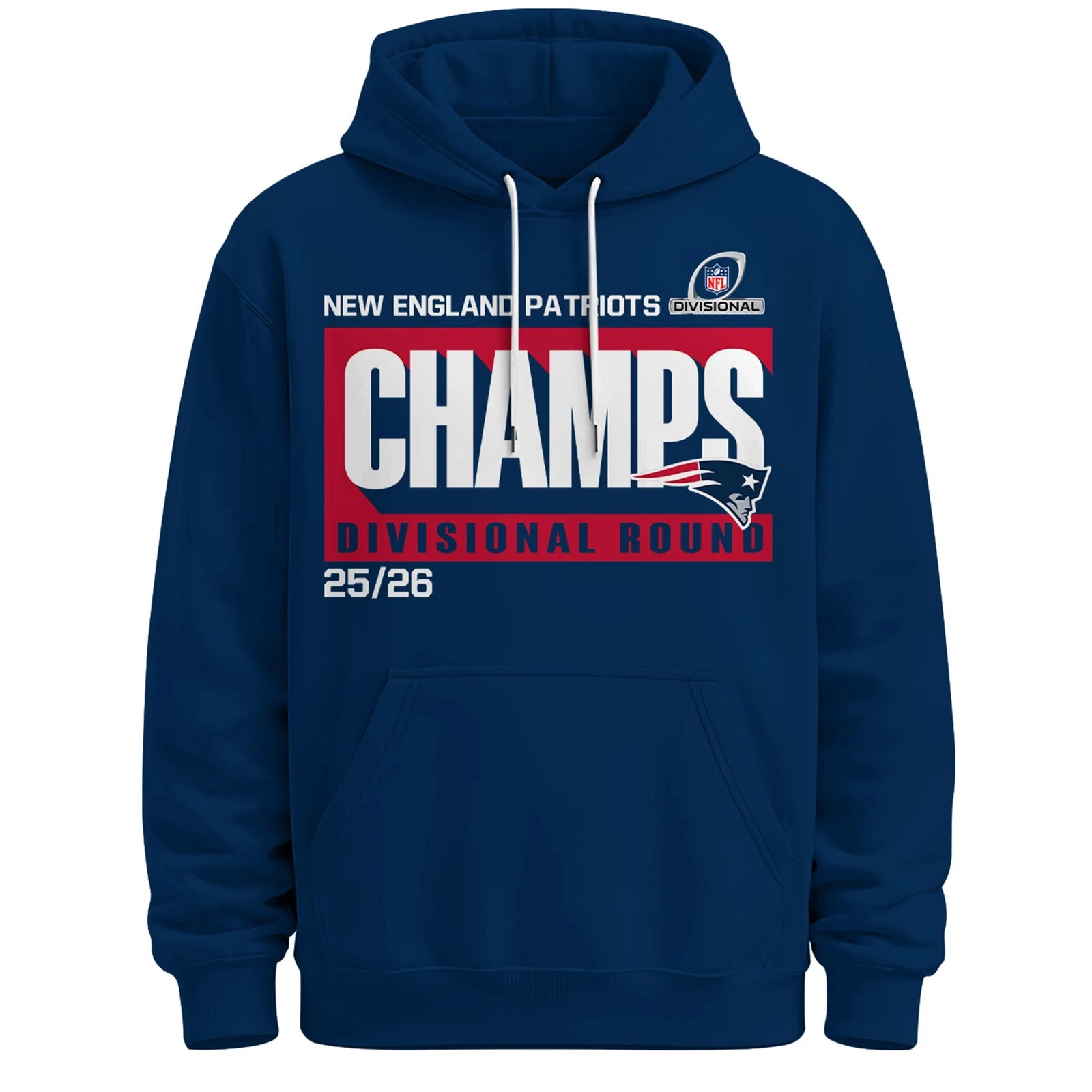 New England Patriot Divisional Round Champs 2025-26 Play Off Hoodie