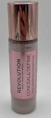 Makeup Revolution Conceal & Define Foundation, Cream Foundation Makeup F0.5 23ml