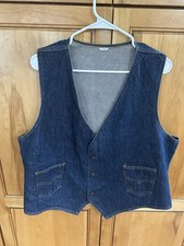 Levi's Vintage L Denim Vest Levi Strauss USA Snap