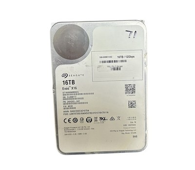 SEAGATE EXOS X16 - 16TB / 12Gbps - *SAS* Server HDD ST16 - 34.6K HOURS HEALTHY!