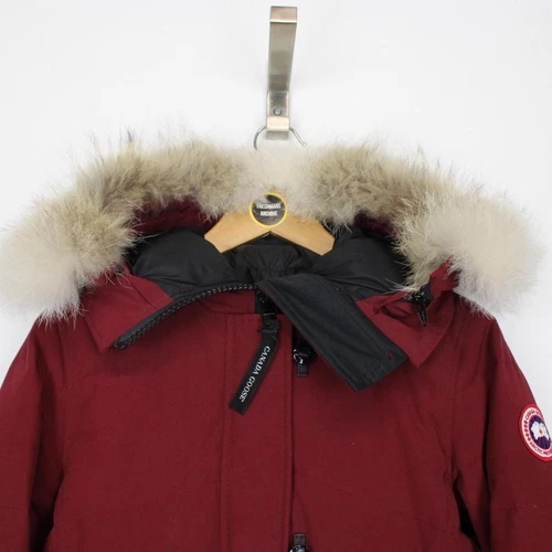 Piumino parka Canada Goose Burgundy Lorette con bordo in pelliccia