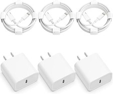 3Pack 20W USB-C Fast Charger Block with 6FT Cable 14 13 12 11 for iPhone...