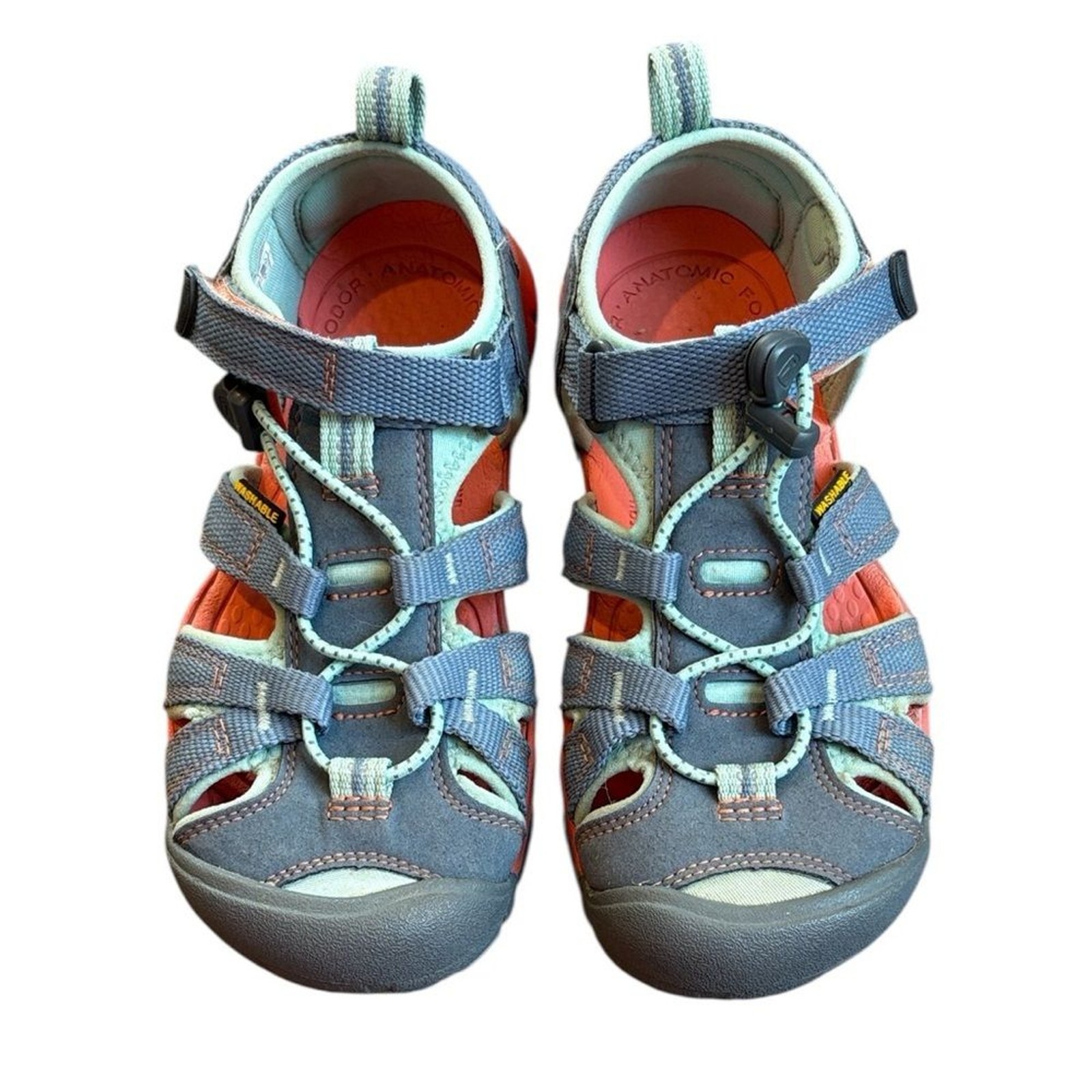 Sandali Keen Seacamp II CNX giovani taglia 2 pietra focaia misura onda oceanica lavabili