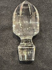 Vintage Cut Crystal Stopper Faceted Ornamental Top & Ground Glass Stopper Base