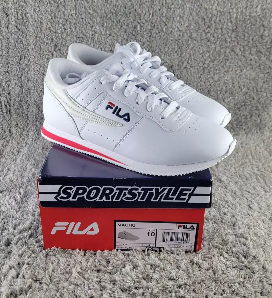 lid kast Ik heb het erkend FILA Machu Womens Shoes Red/White/Blue Casual Classic Sneakers 10 New | eBay