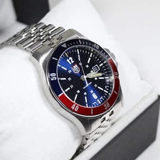 Luminox Sport Timer Blue and Red Bezel Blue Dial Men's Stainless Steel Watch XS.
