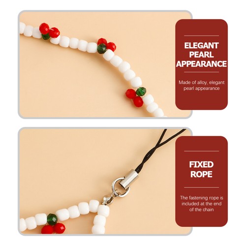 3 Pcs Handy Lanyard Set Kind Perle Telefonriemen Telefonanhänger - 第 5/12 張圖片