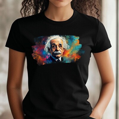 T-Shirt Frauen Albert Einstein Motiv Baumwolle Größe XS bis 3XL