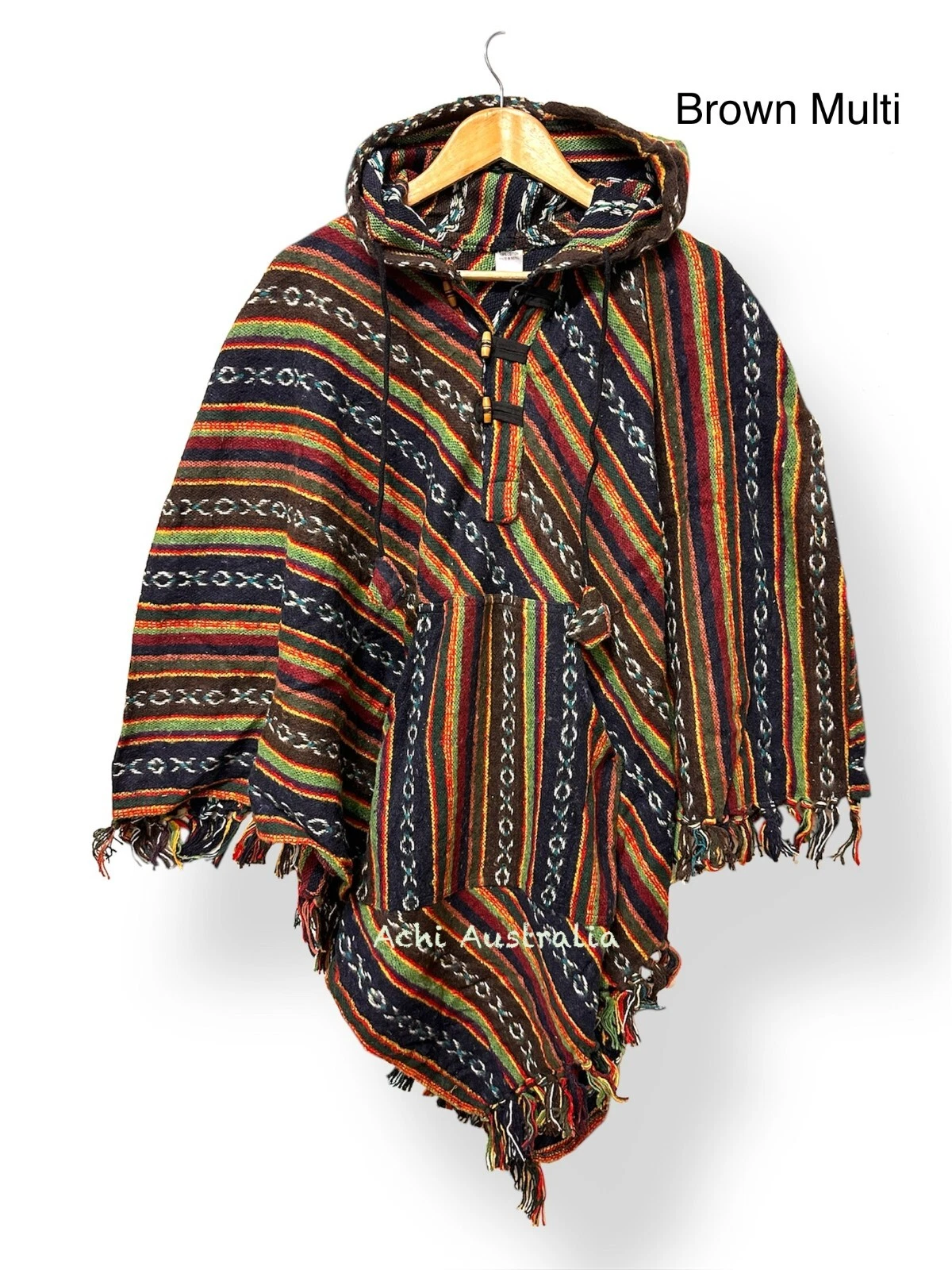 Triangle Cotton poncho