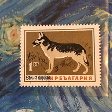 GERMAN SHEPHERD DOG STAMP DOGS COLLECTIBLE DOG25