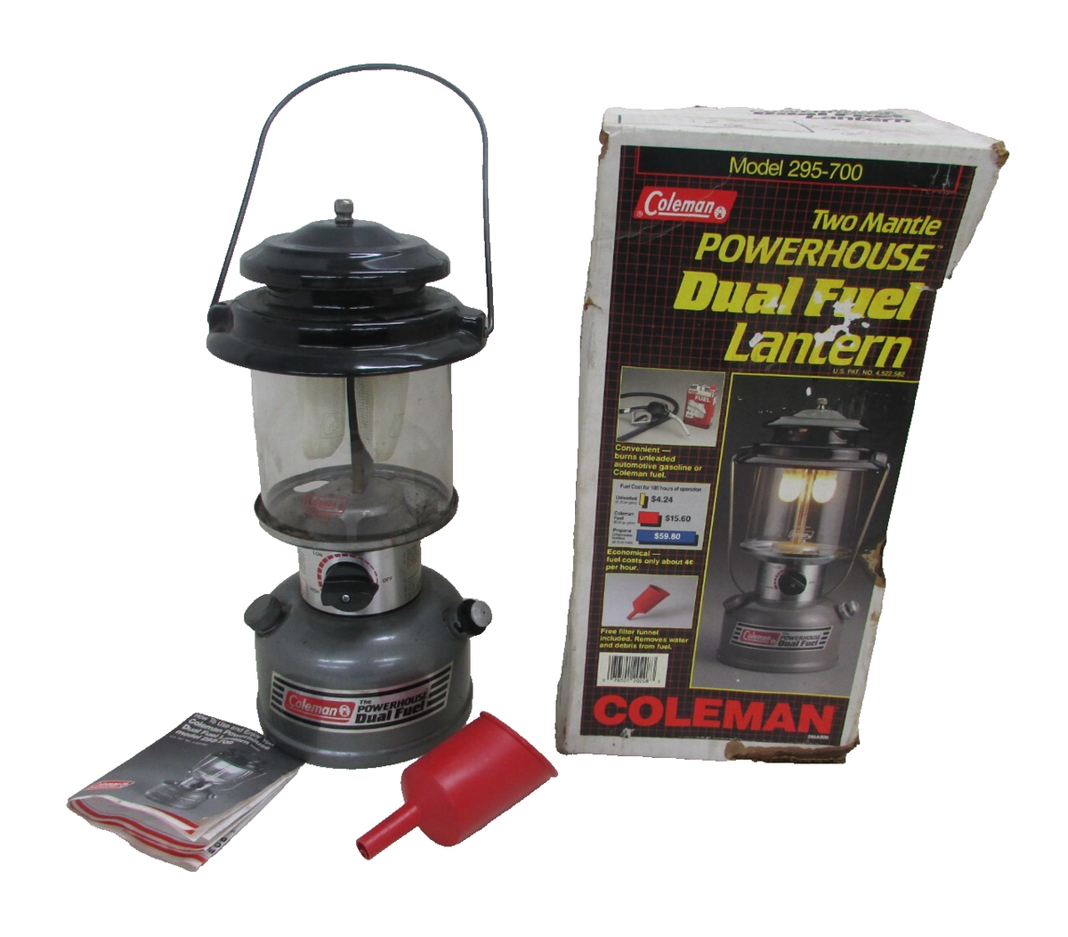 COLEMAN POWERHOUSE DUAL FUEL LANTERN 295-700, TWO LANTERN MANTLES