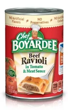 Chef Boyardee Beef Ravioli in Tomato 🥫 Meat Sauce, 15 Oz (Pack of 8)