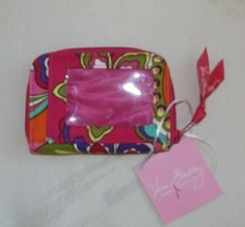 VERA BRADLEY Zip Around ID Case - Credit Cards - Pink Swirls - New with Tag