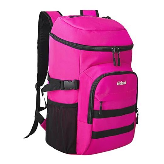 Cooler Backpack 24 Cans Lightweight Insulated Backpack Cooler Leak-Proof Pink