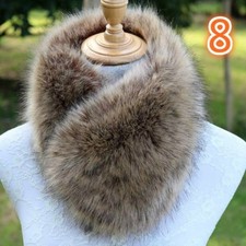 Sciarpa scialle pelliccia di volpe sintetica peluche collo soffice scollo avvolgente inverno caldo