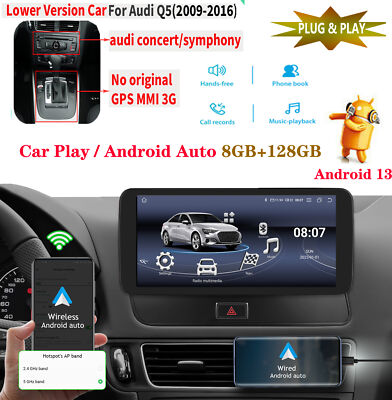 Android 13 10.33''CarPlay For Audi Q5 09-16 Car Multimedia Player GPS Radio 128G