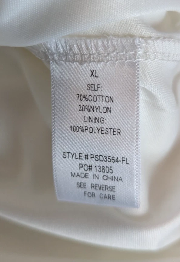 OFF WHITE Abito midi baltico nato pizzo smocked Brisbane bianco sporco manica a palloncino taglia XL