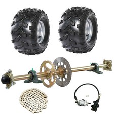 44" Rear Axle Kit Brake Caliper 8" Wheels for Golf Cart Go Kart ATV Trike Buggy